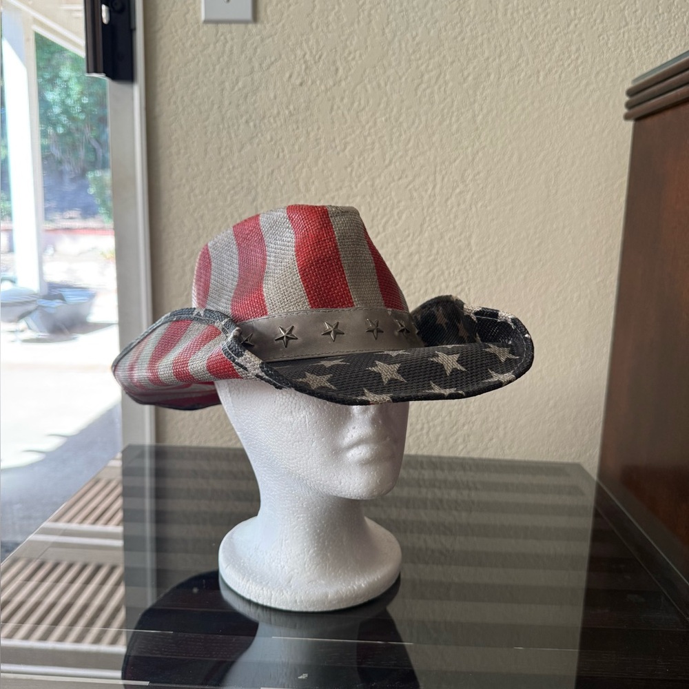 Peter Grimm American flag cowboy hat